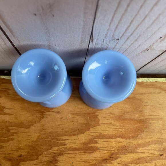 Guernsey Delphite Blue Hummel Child Face Egg Cup Set of 2 NEW Vintage Deadstock - Picture 8 of 10